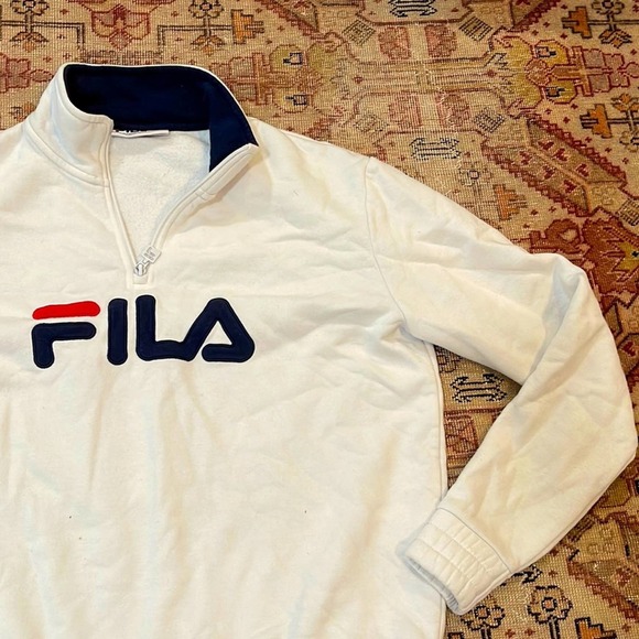 Fila half zip pullover white large - Picture 1 of 4